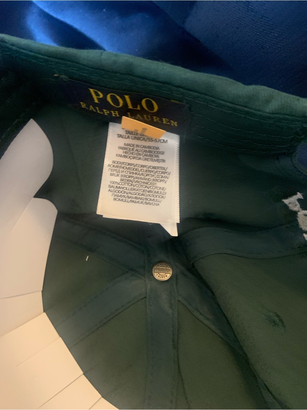 Ralph Lauren Green Polo Baseball Hat with white Pony - Picture 7 of 11
